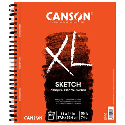 Canson XL Sketch Pad Coil 11x14" 50lb