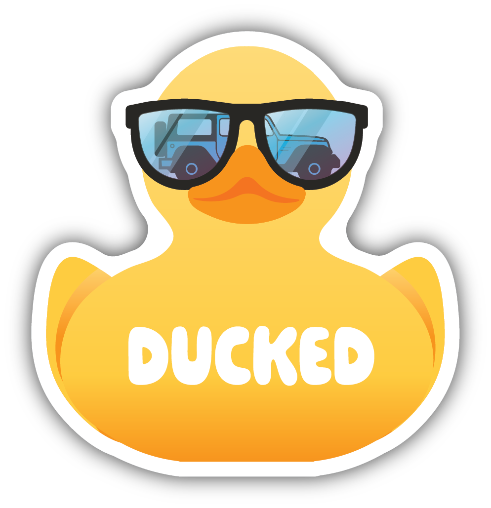 Ducked Jeep Duck Sticker