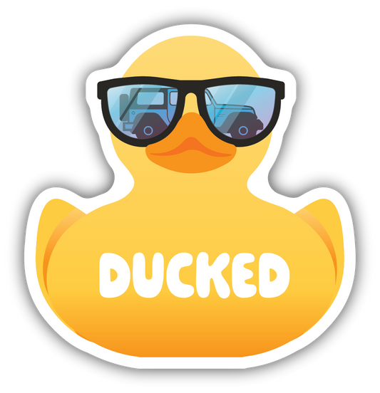 Ducked Jeep Duck Sticker