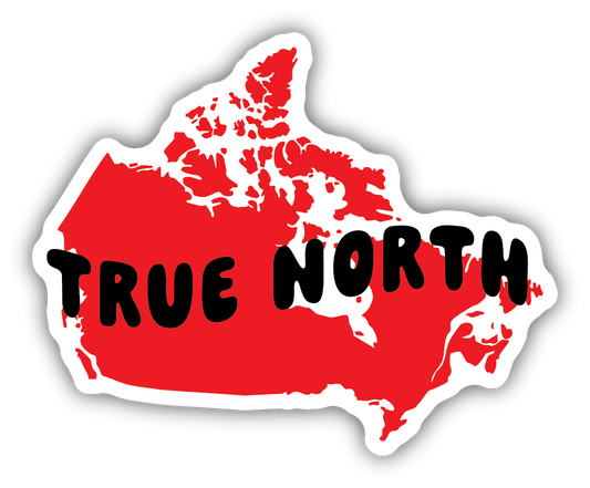 True North Canada Shape Sticker