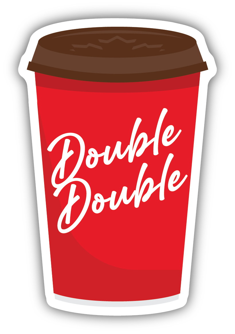 Double Double Coffee Cup Sticker