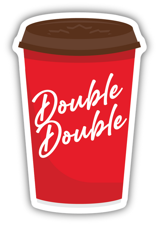 Double Double Coffee Cup Sticker
