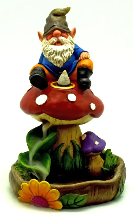 Backflow Magic Incense Burner - Gnome On A S'hroom