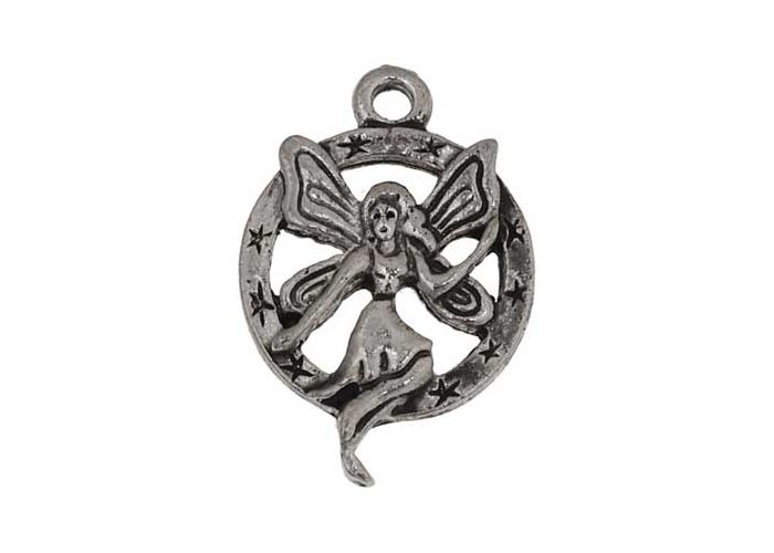 Fairy in Circle Pendant 15mm
