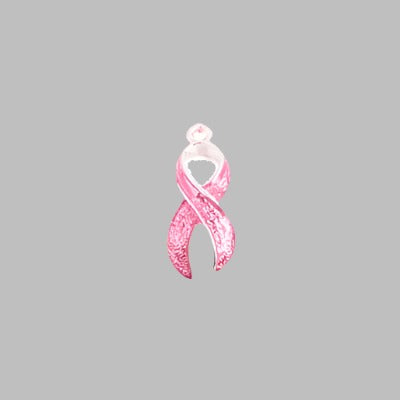 PENDANT-CANCER CURVED RIBBON 23mm TR. PINK N/F&L/F (BREAST)