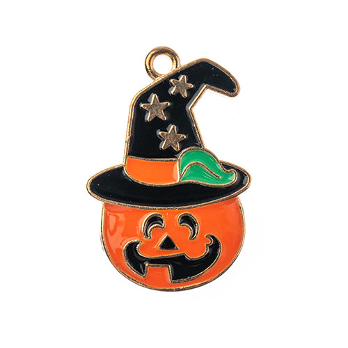 Sweet & Petite Halloween Charm - Pumpkin Witch 4pcs