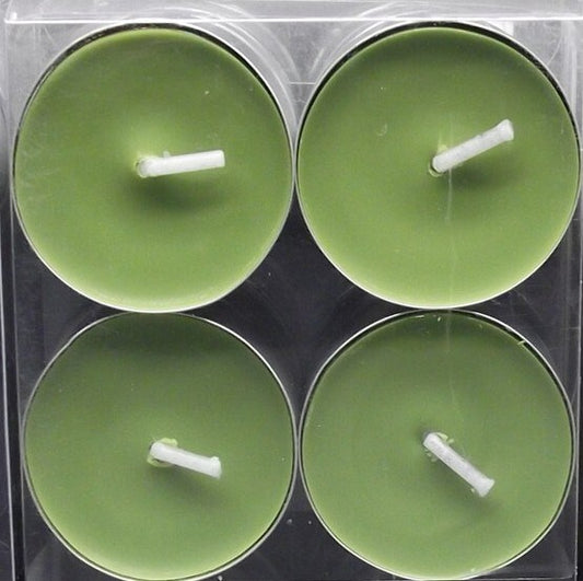 Rustic Tealight Candles 12 pack Green & Red