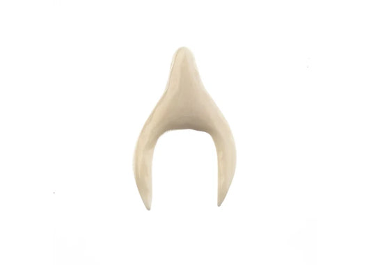 Wishbone Bone Pendant White