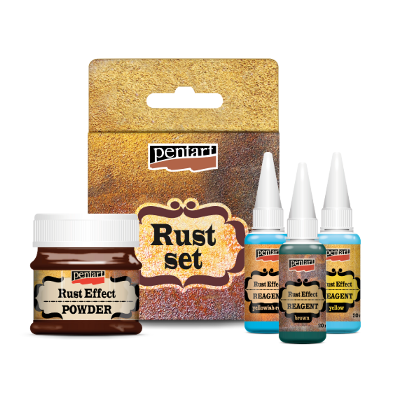 Pentart : 4 Piece Natural Rust Effect Paste