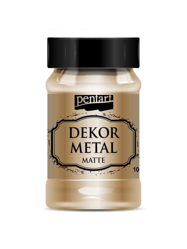Pentart : Dekor Metal Matte Acrylic Paint 100ml - Colour Variety
