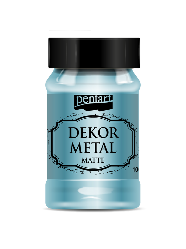 Pentart : Dekor Metal Matte Acrylic Paint 100ml - Colour Variety