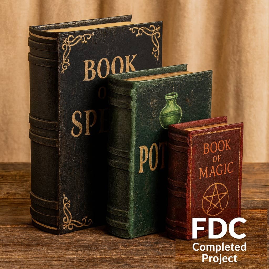 Factory Direct Craft - 3 piece Set  of Premade Paper Mache Book Shape Boxes