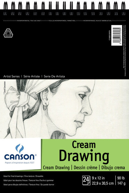 Canson Artist Series Drawing Pad 9x12" - Classic Cream 24 Sheets