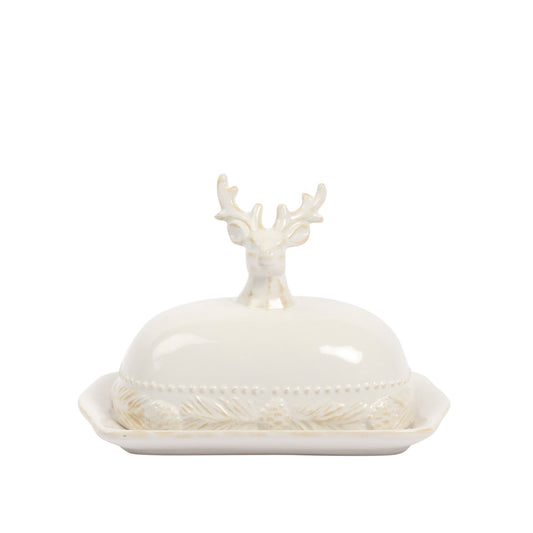 Pinecone Forest Butter Dish Natural