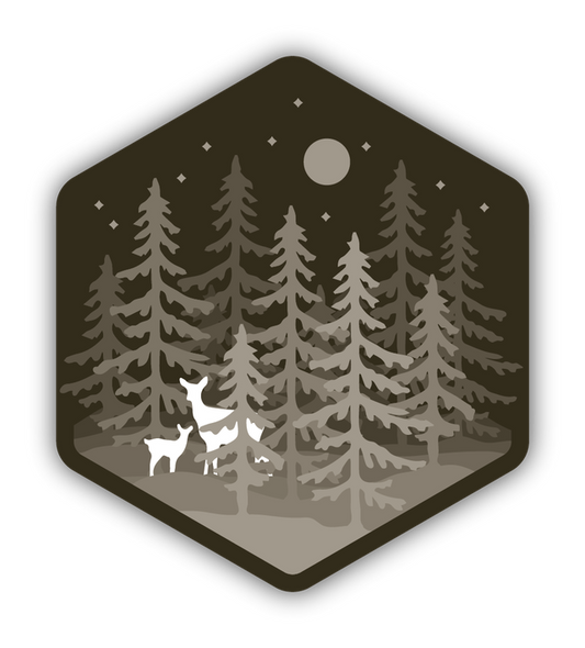 Deer In Forest Sticker