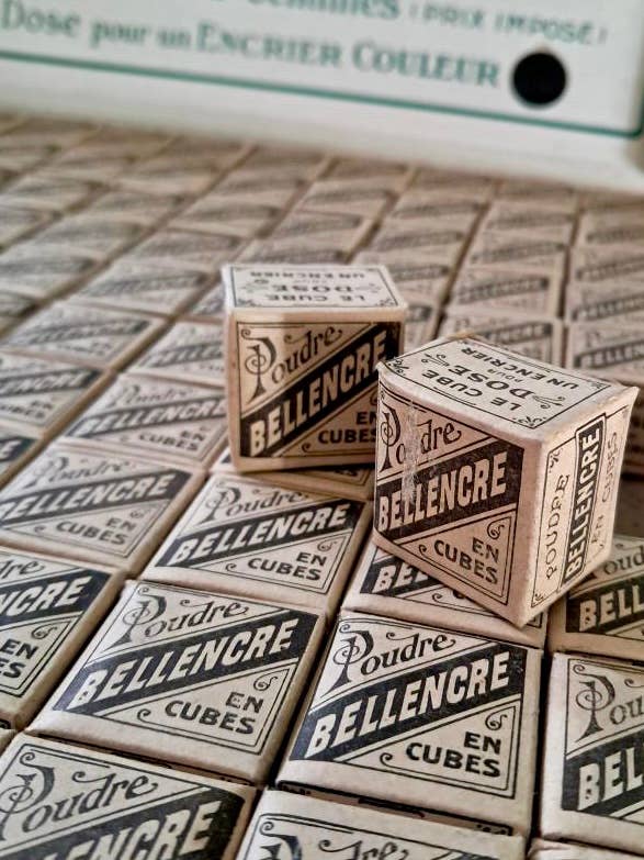 Monahan Papers - Antique French Bellencre Dry Ink Cubes