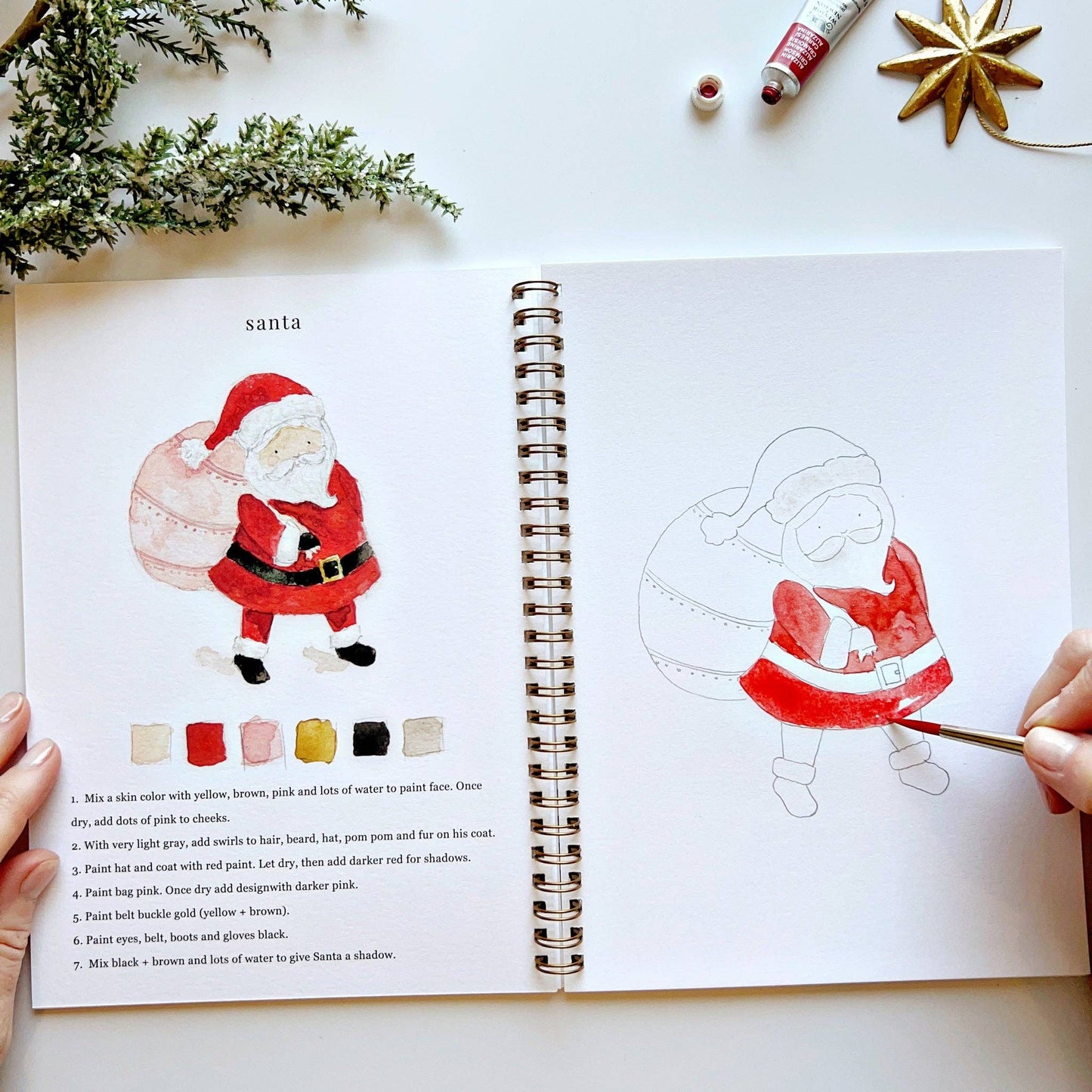 Emily Lex Studio - Watercolor Workbook Christmas