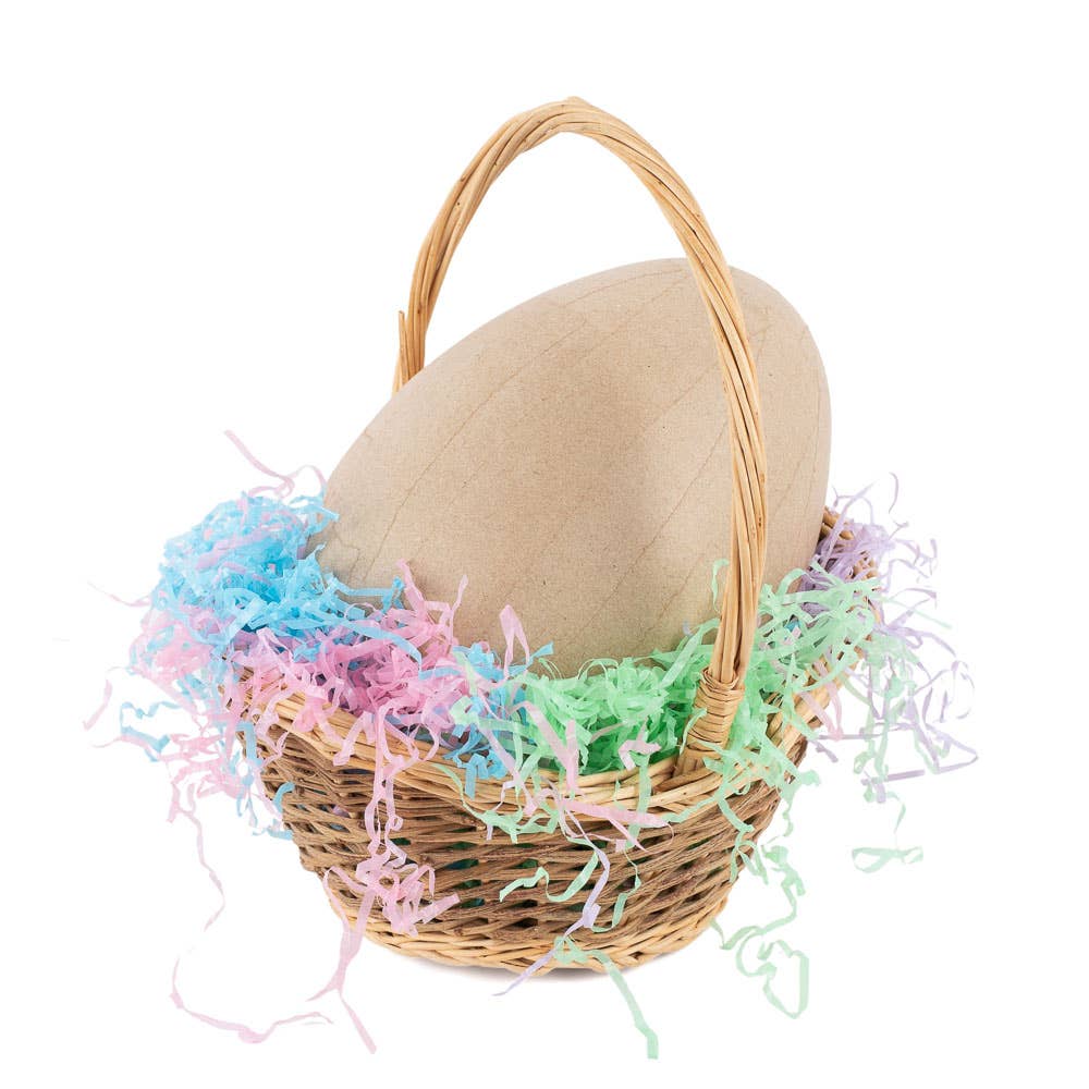 Factory Direct Craft - Large Unfinished Paper Mache Egg - 8" x 6" Dia.