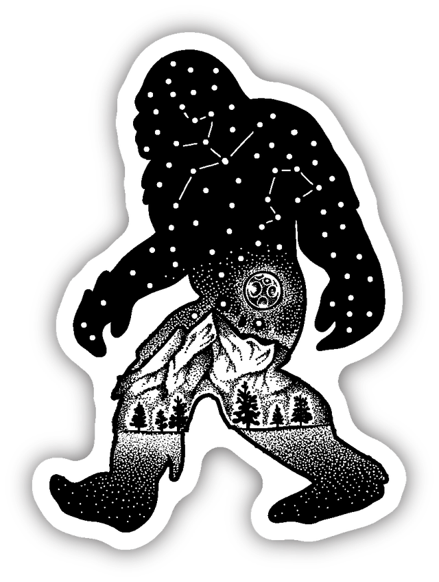 Sasquatch Constellation Sticker