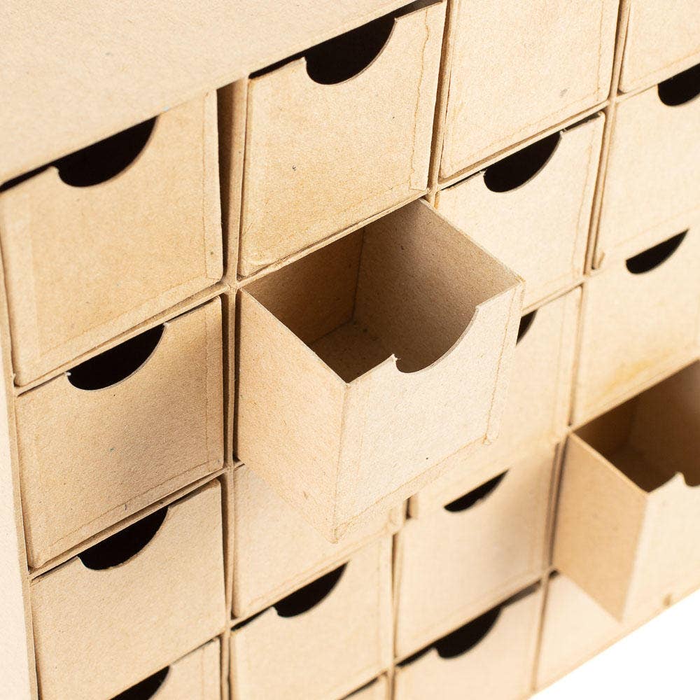 Factory Direct Craft - Paper Mache Advent Countdown Box - 11-1/8" W x 11-1/8" H