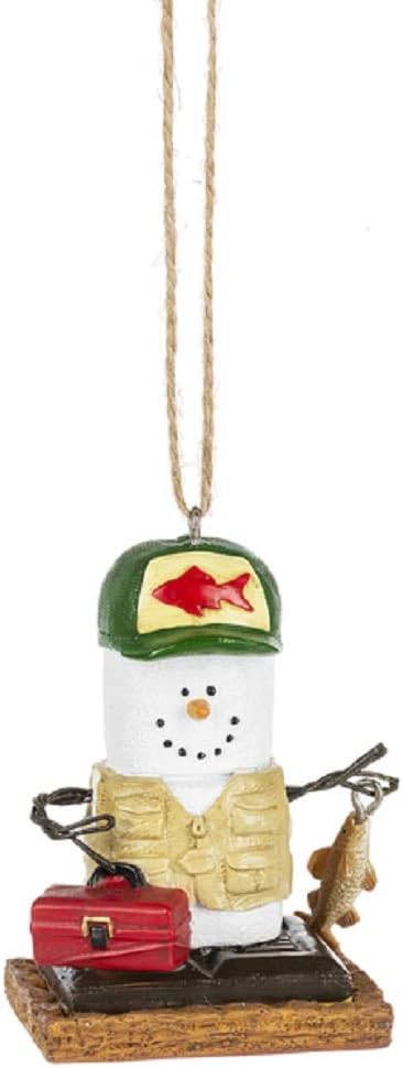 Smores Fisher Snowman Resin Ornament