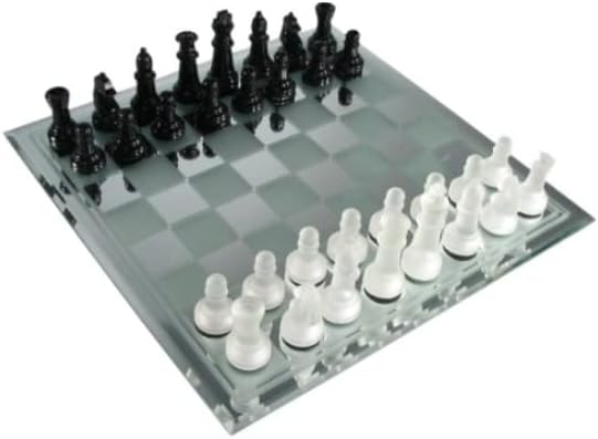 Mirror Board Glass Chess Set