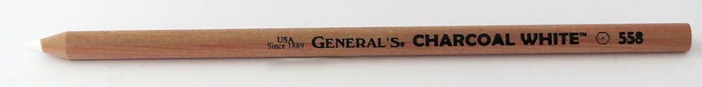 General's Charcoal White Pencils - Sold Individually