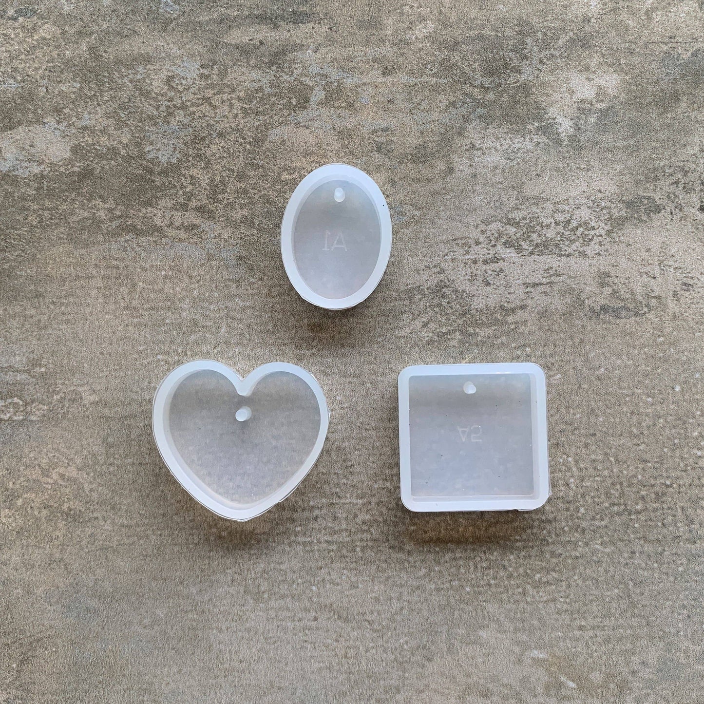 Jewelry Made by Me - Square, Oval, Heart 3pc Silicone Molds