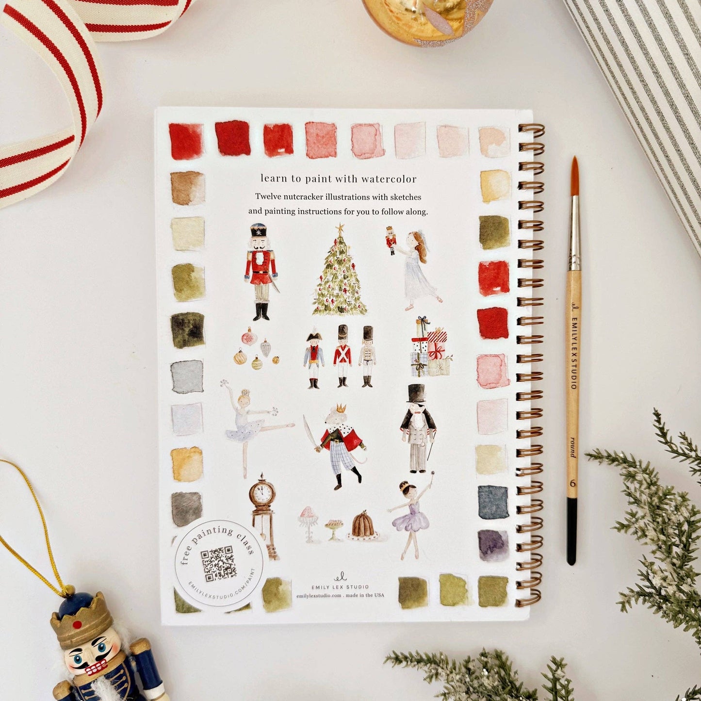 Emily Lex Studio - Watercolor Workbook Nutcracker