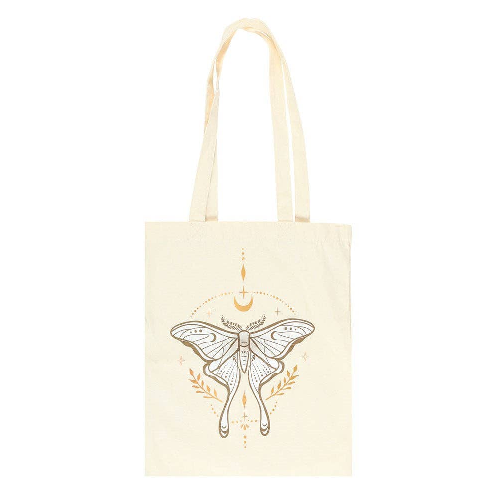 Something Different : Light Luna Moth Polycotton Tote Bag