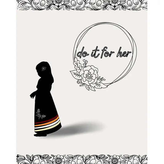 Eagle Woman Prints : Do It For Her - Indigenous Tradition Ribbon Skirt Art Print