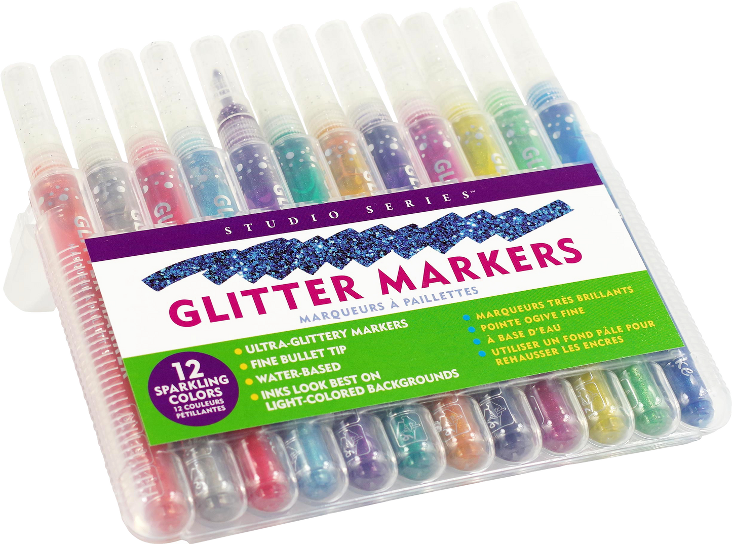 Peter Pauper Press - Studio Series Glitter Markers (Set of 12)