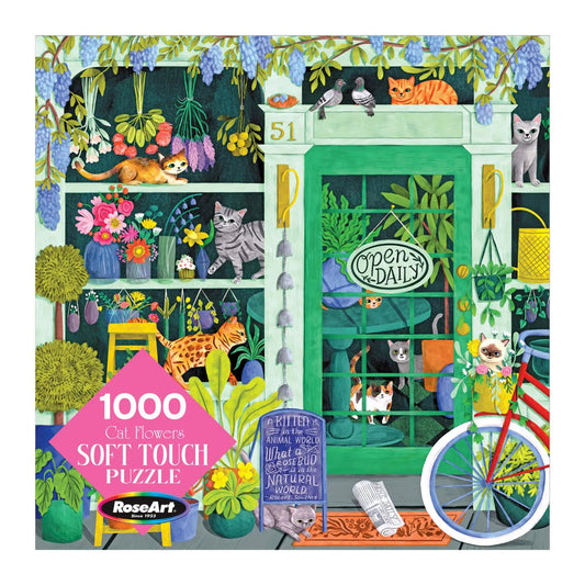 Roseart - Cat Flowers 1000 Piece Puzzle