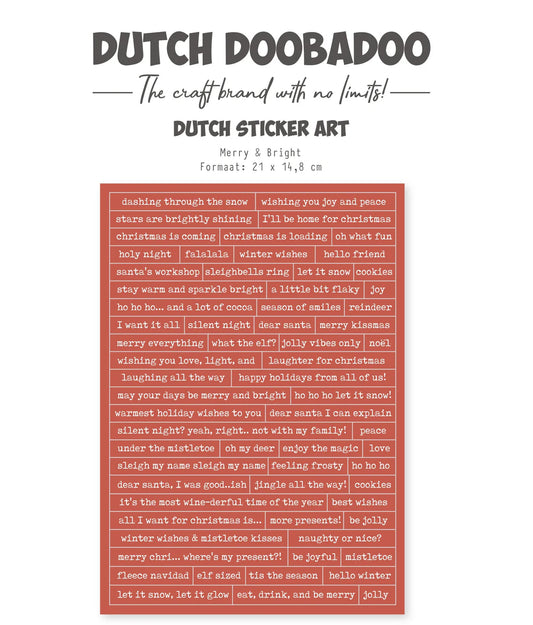 Dutch Doobadoo - Dutch Sticker - Merry and Bright