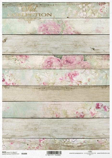 ITD Collection : Shabby Roses on Wood