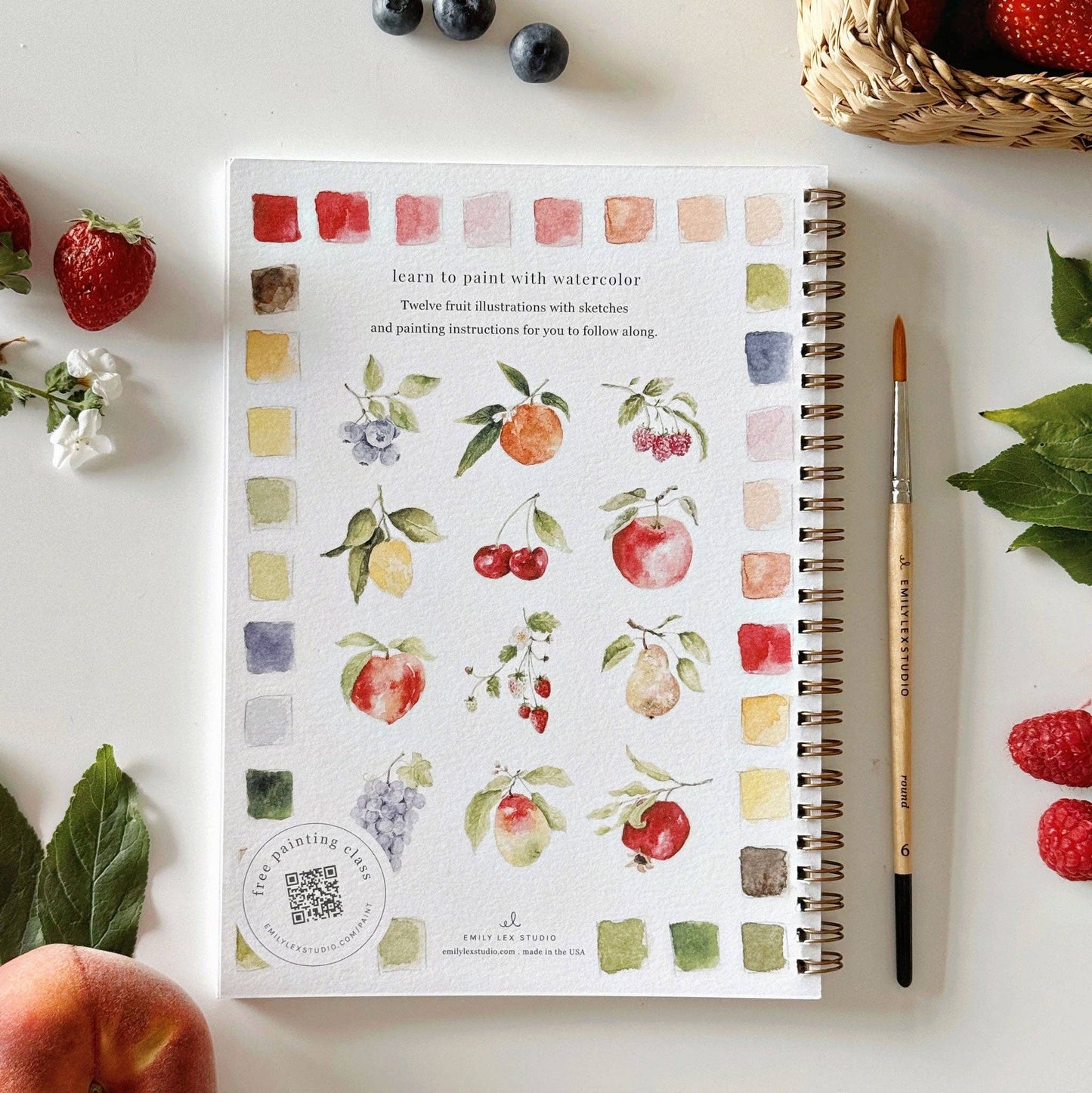 Emily Lex Studio - Watercolor Workbook Fruit