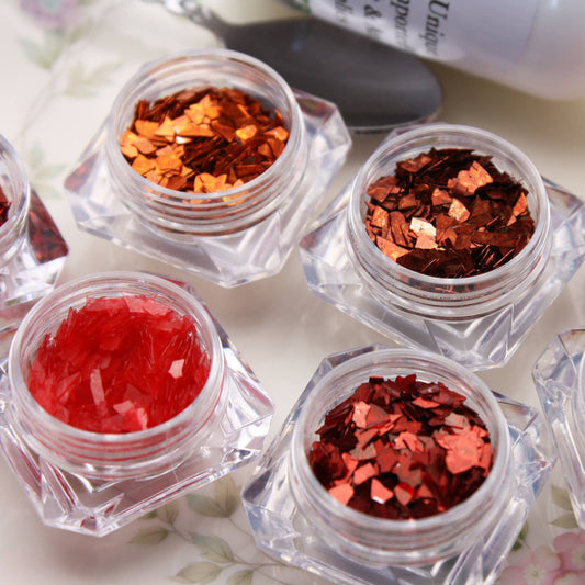 Meyer Imports : Super Shards - Reds & Oranges - 6 Glitters