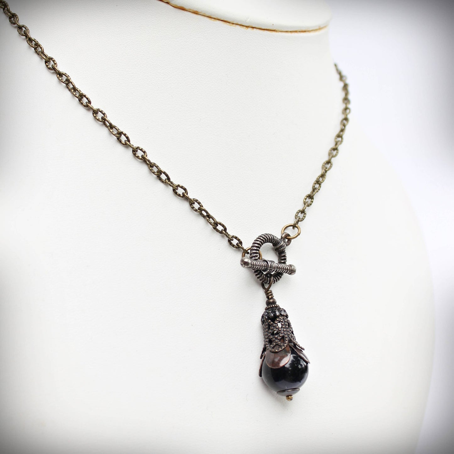 Circa 1890 - Black Onyx Pendulum Necklace | Success & Harmony