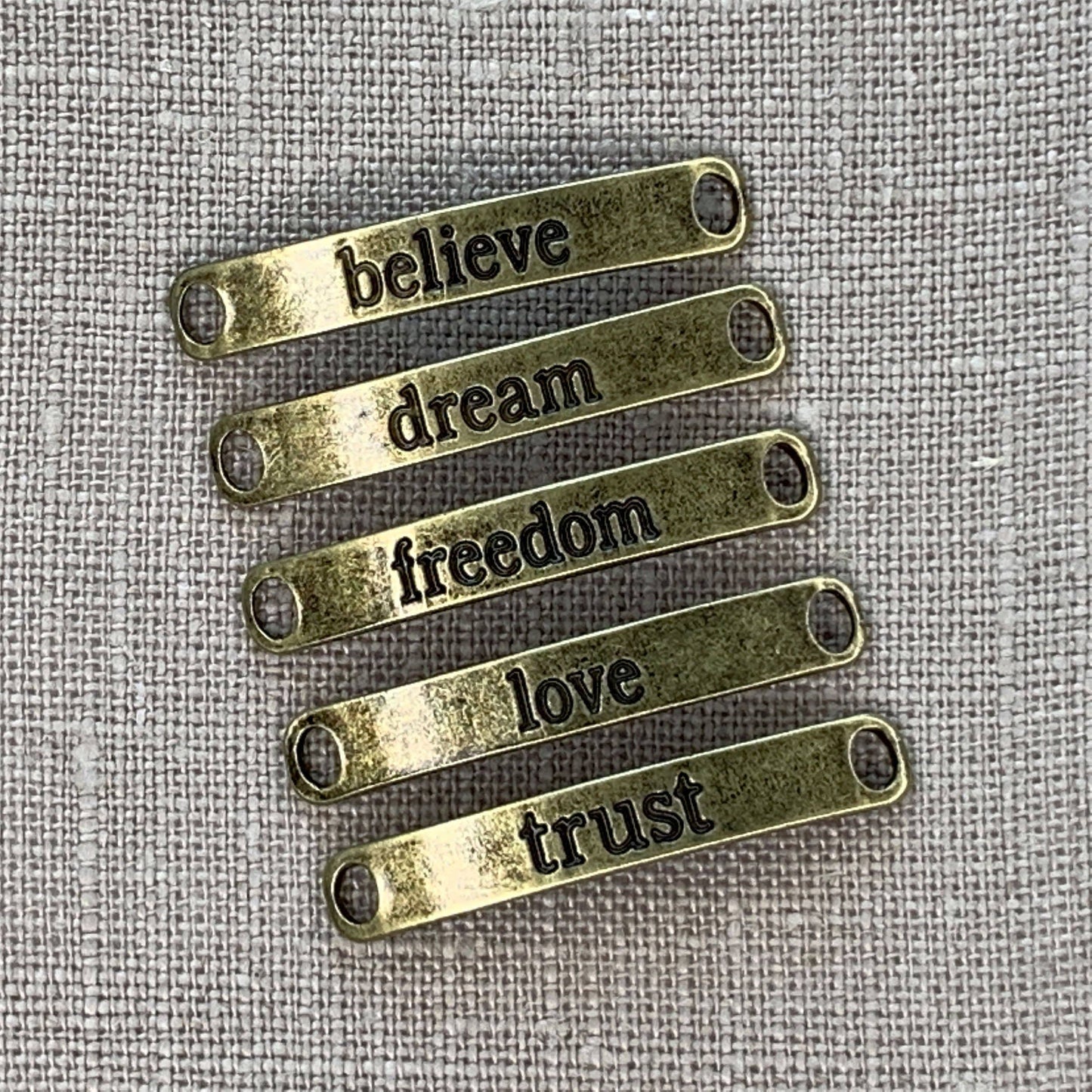 Jewelry Made by Me : Inspirational Bar Connector Charms, Antique Gold 5pc