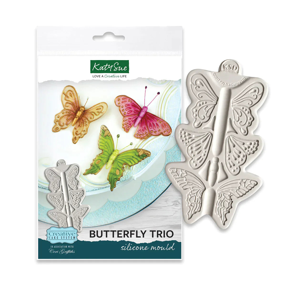 Katy Sue : Butterfly Trio Silicone Mould