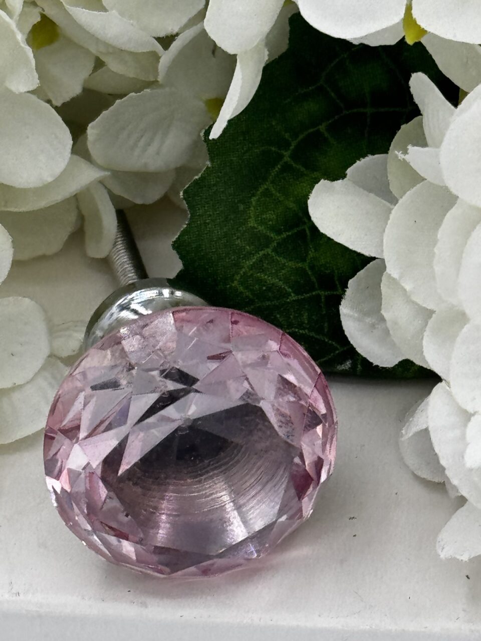 Princess Diamd Knob, Lt Pink L