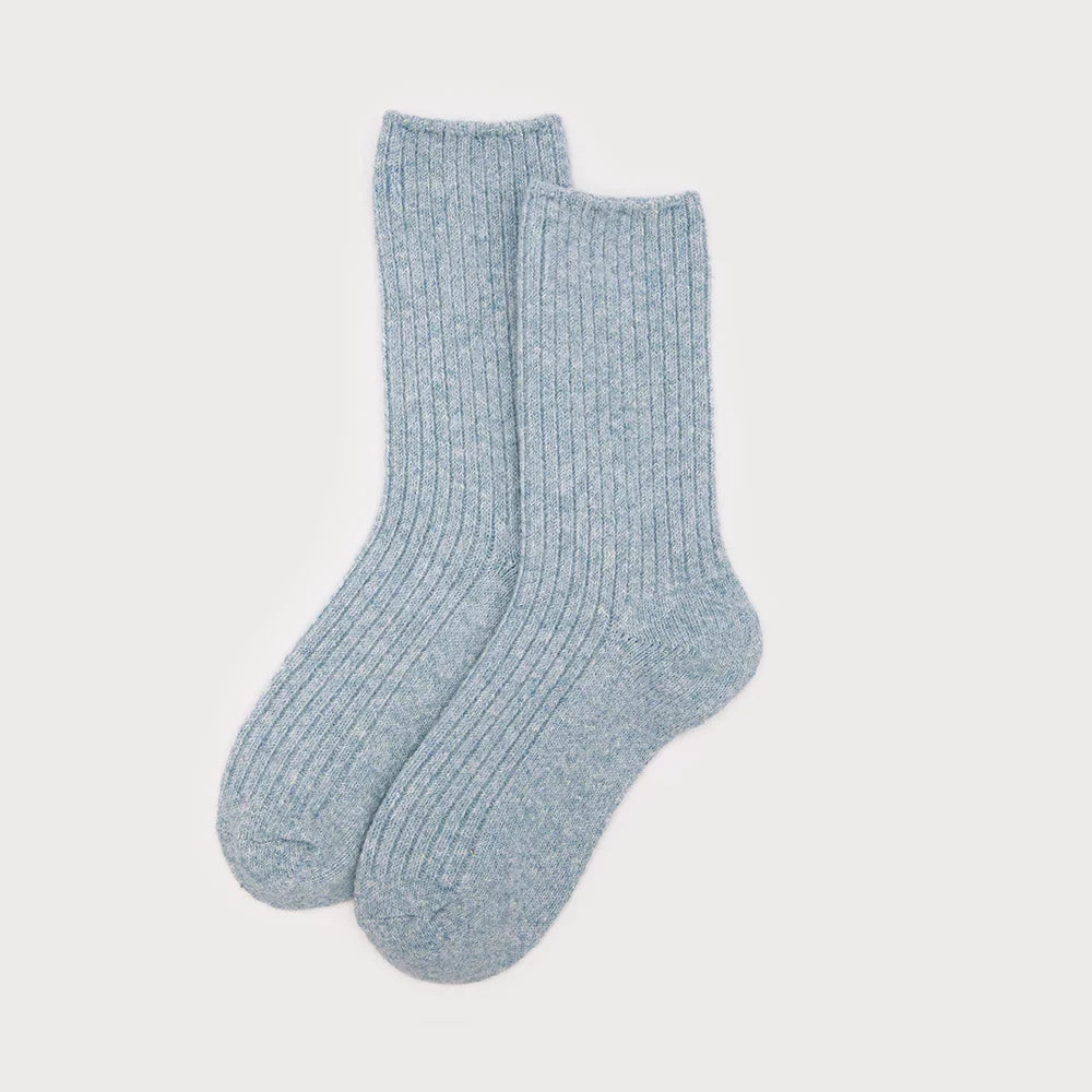 Soft Knitted Socks Blue