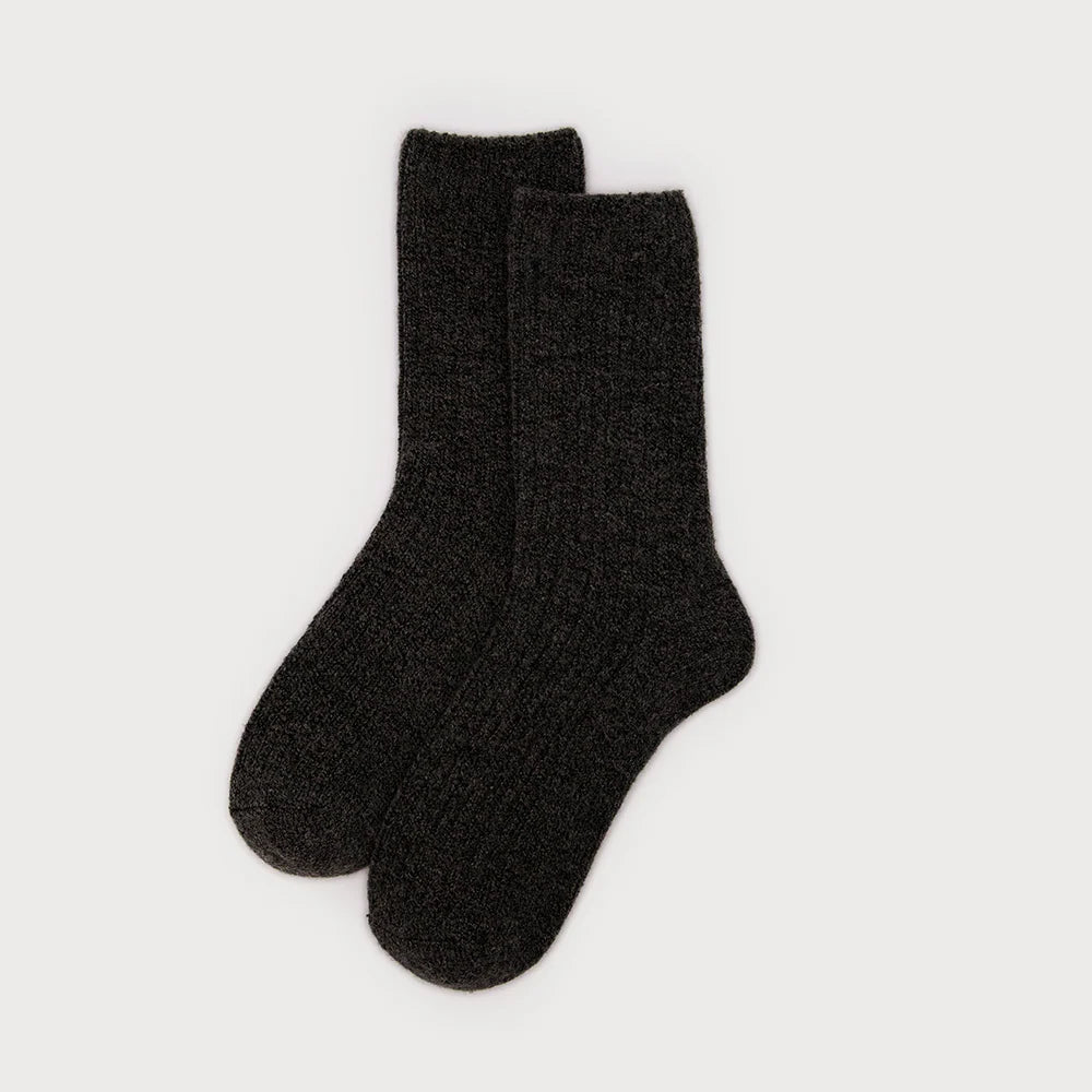 Soft Knitted Socks Charcoal