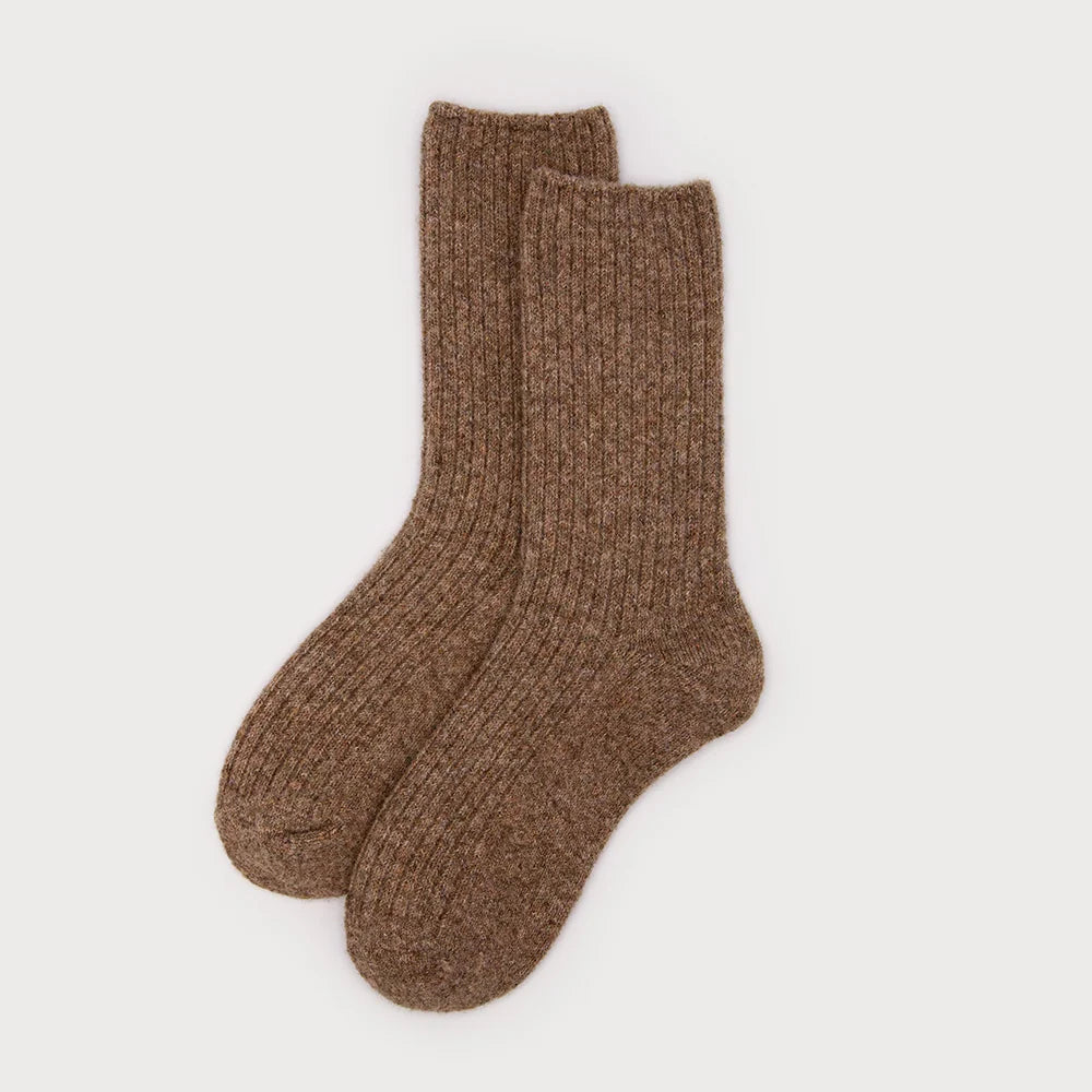 Soft Knitted Socks Coffee
