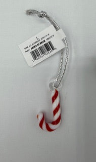"J" CANDY STRIPPED ORNAMENT