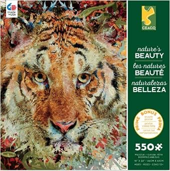 Ceaco Nature's Beauty Tiger 550 Piece Jigsaw Puzzle