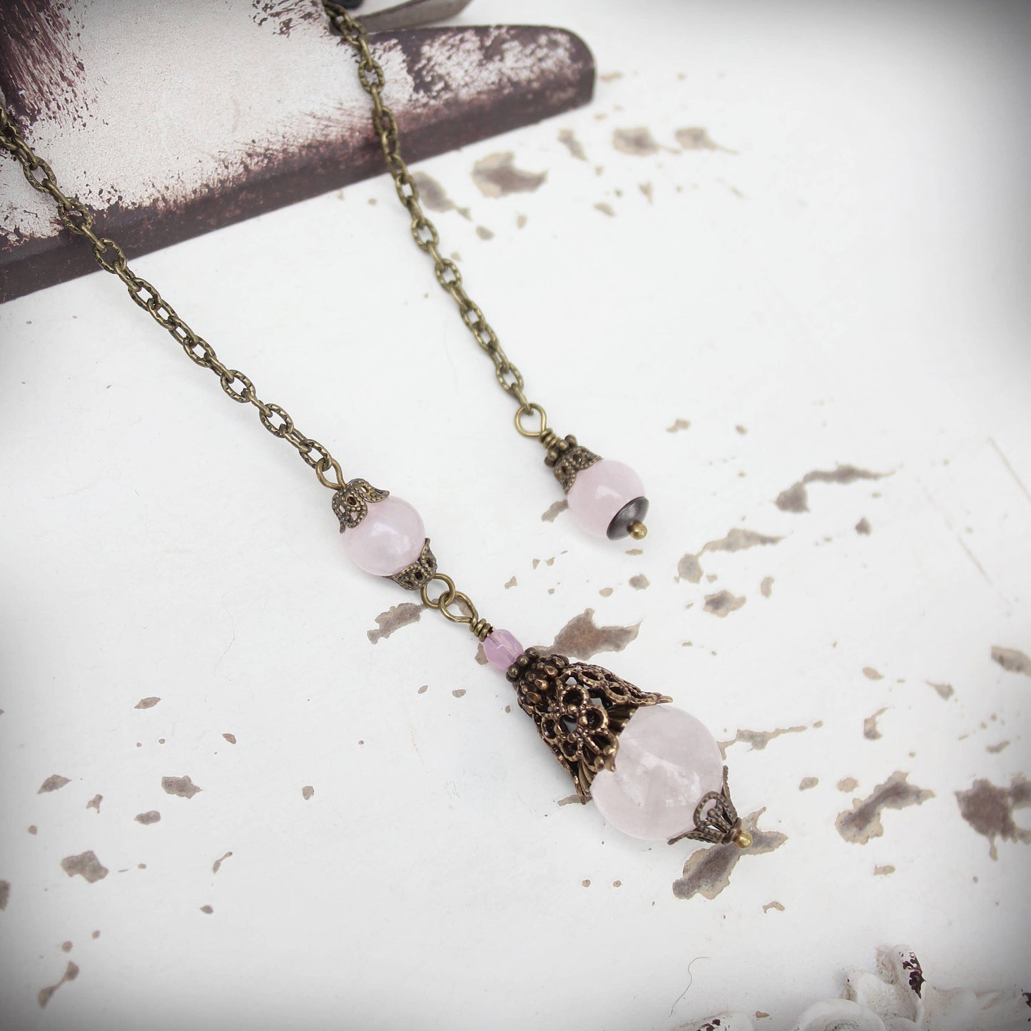 Circa 1890 - Rose Quartz Jewelry Pendulum | Harmony & Universal Love
