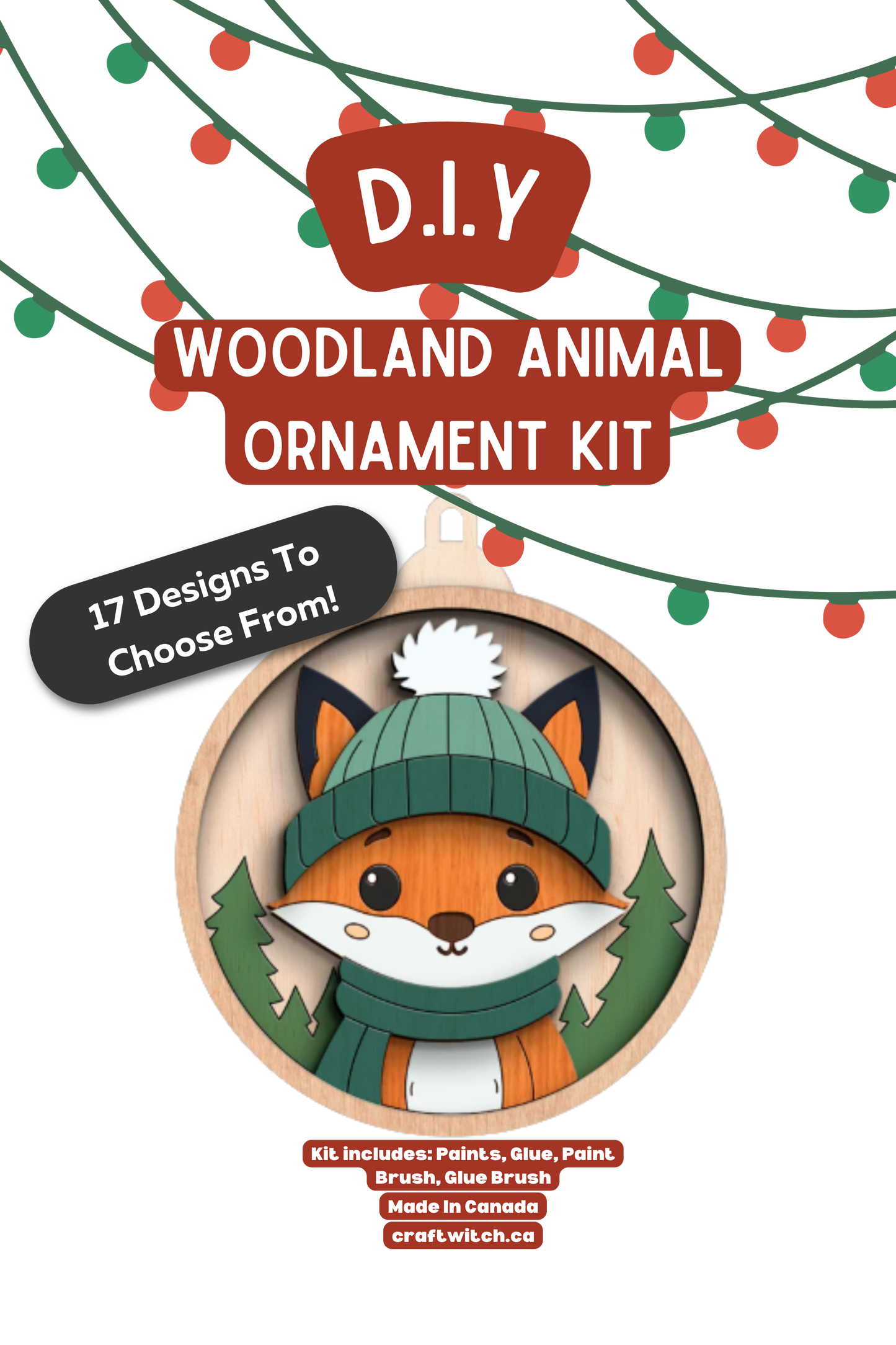The Craft Witch - Fox Winter Wonderland Ornament Kit