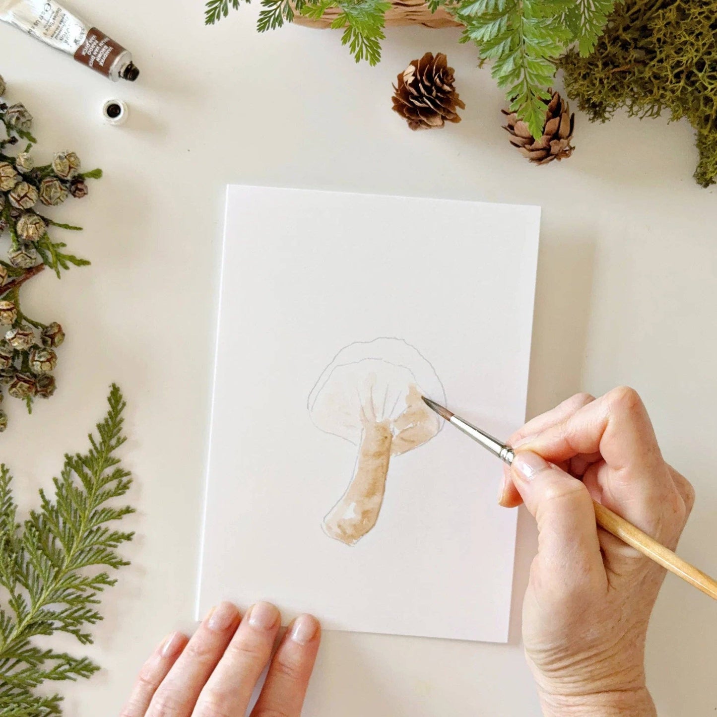 Emily Lex Studio - Mushrooms Paintable Watercolor Notecard Set