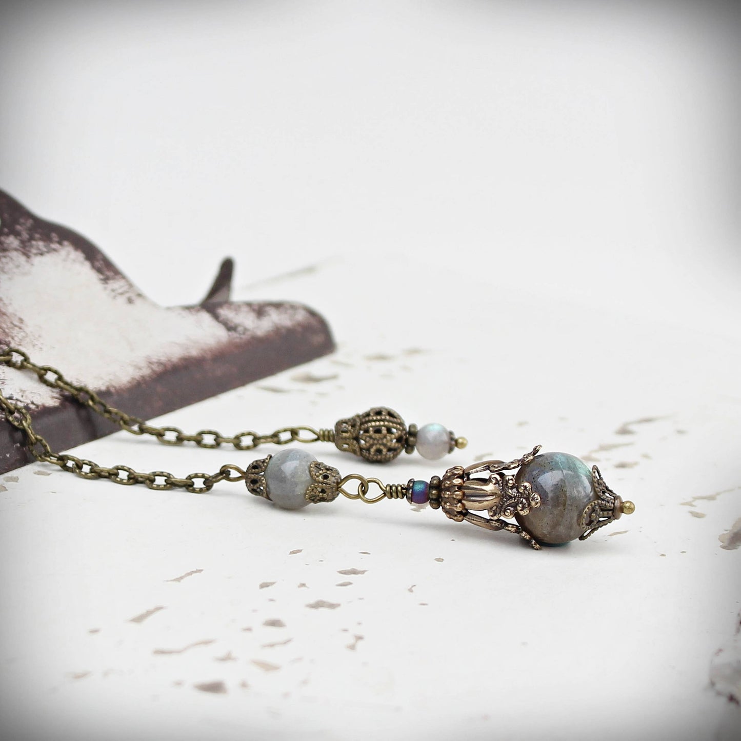 Circa 1890 - Labradorite Jewelry Pendulum | Intuition, Clarity & Wisdom